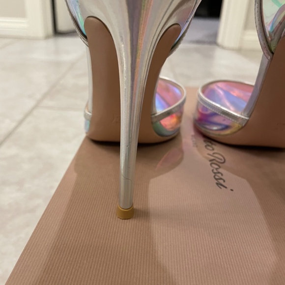GIANVITO ROSSI Hologram 110mm Leather PVC Size 38 1/2 - Picture 5 of 12